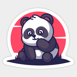 Curious panda Sticker